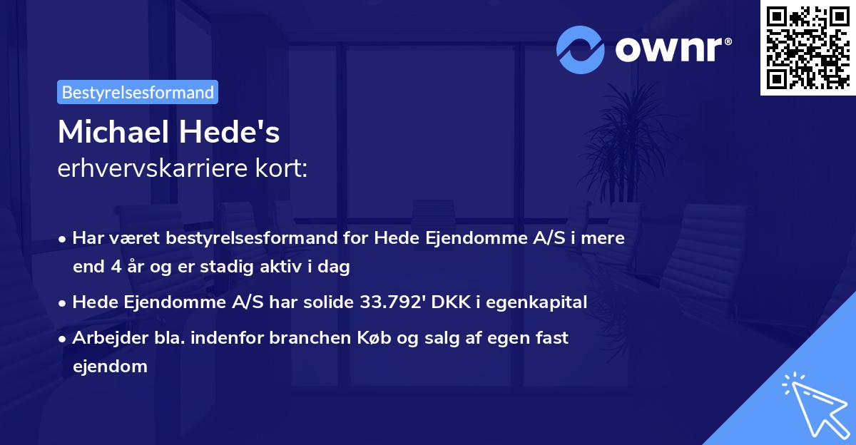 Michael Hede's erhvervskarriere kort
