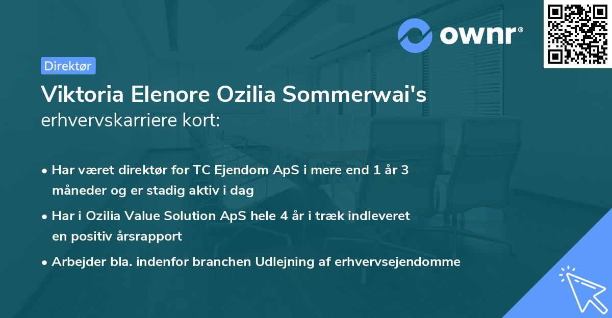 Viktoria Elenore Ozilia Sommerwai's erhvervskarriere kort