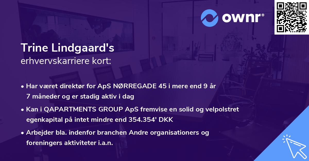 Trine Lindgaard's erhvervskarriere kort