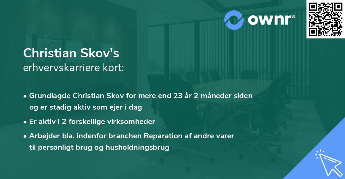 Christian Skov's erhvervskarriere kort