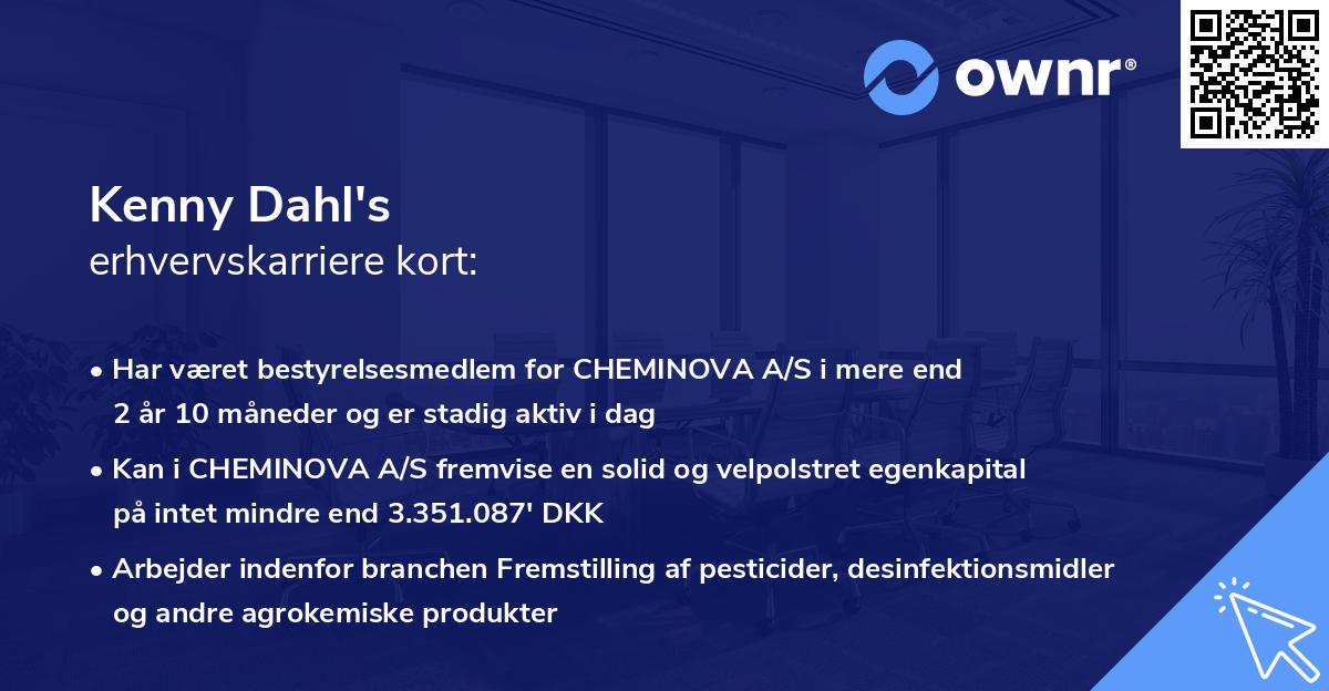 Kenny Dahl's erhvervskarriere kort