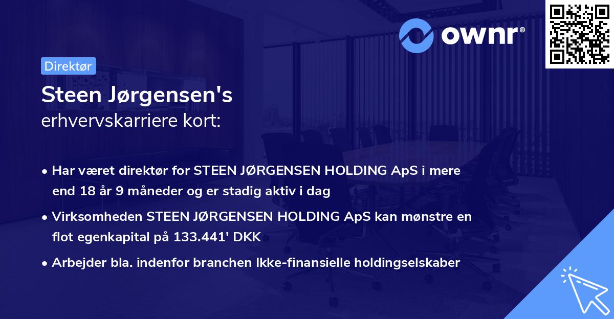 Steen Jørgensen's erhvervskarriere kort