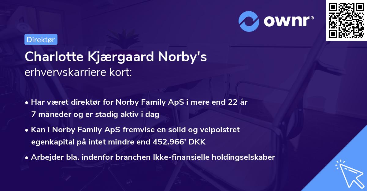 Charlotte Kjærgaard Norby's erhvervskarriere kort