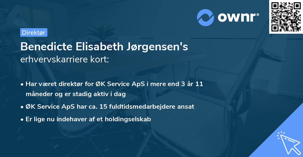 Benedicte Elisabeth Jørgensen's erhvervskarriere kort