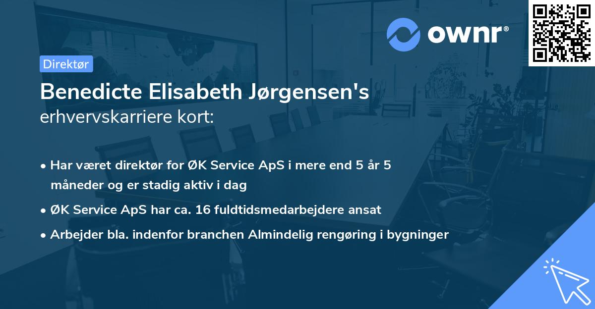 Benedicte Elisabeth Jørgensen's erhvervskarriere kort