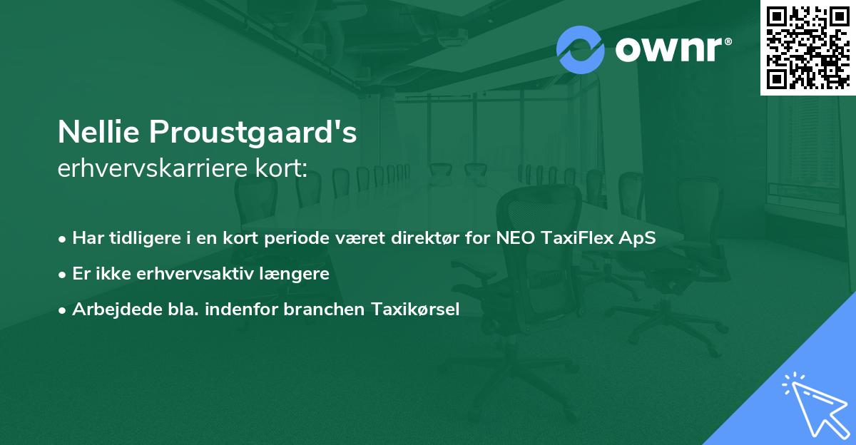 Nellie Proustgaard's erhvervskarriere kort
