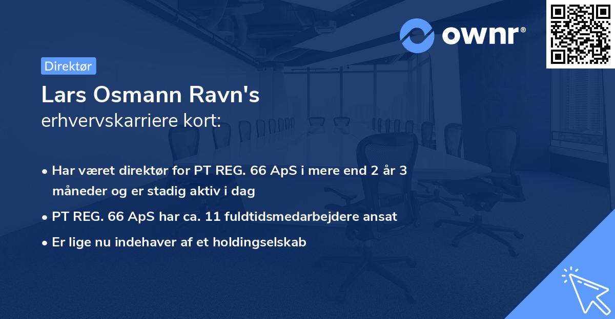 Lars Osmann Ravn's erhvervskarriere kort