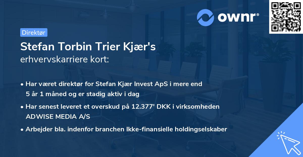 Stefan Torbin Trier Kjær's erhvervskarriere kort