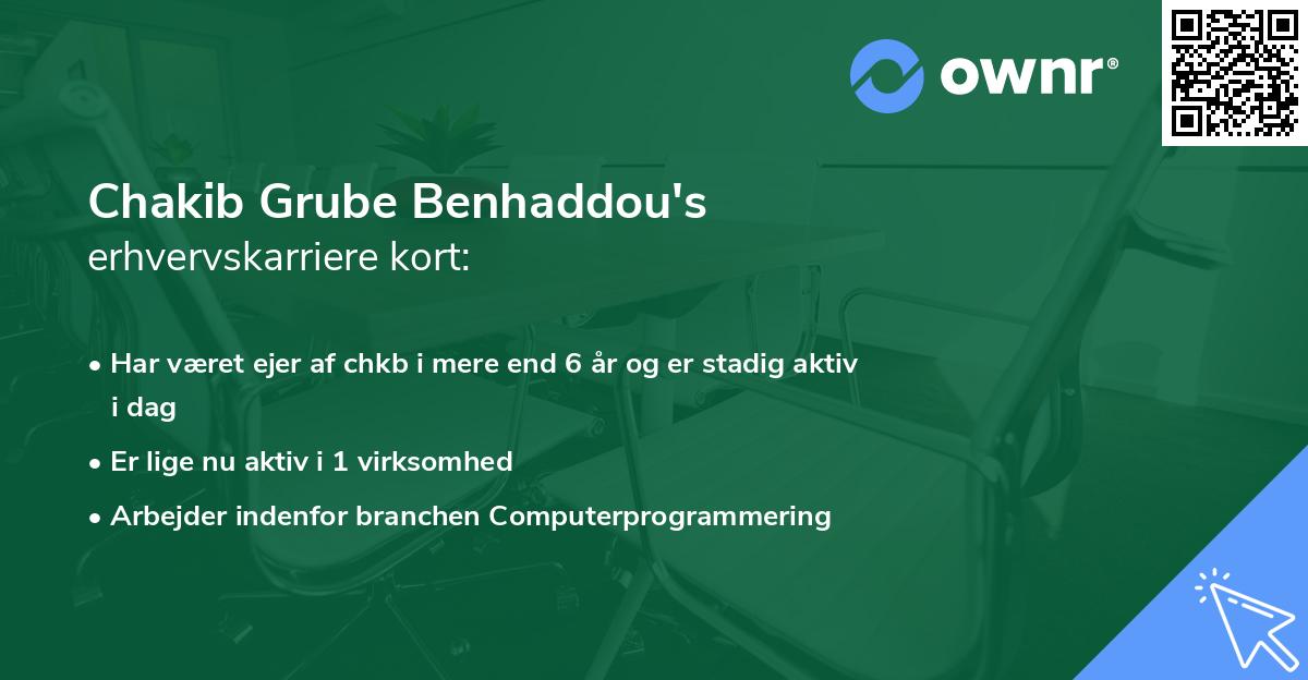 Chakib Grube Benhaddou's erhvervskarriere kort