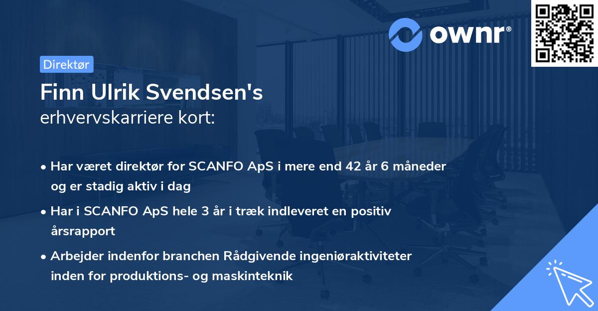 Finn Ulrik Svendsen's erhvervskarriere kort