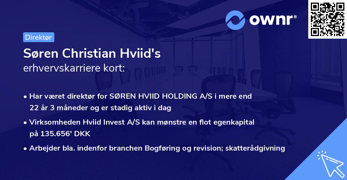 Søren Christian Hviid's erhvervskarriere kort