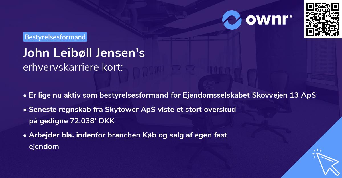 John Leibøll Jensen's erhvervskarriere kort