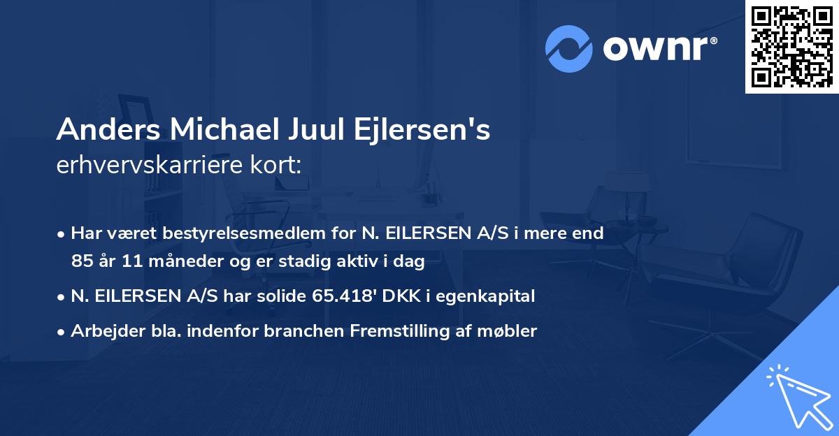 Anders Michael Juul Ejlersen's erhvervskarriere kort