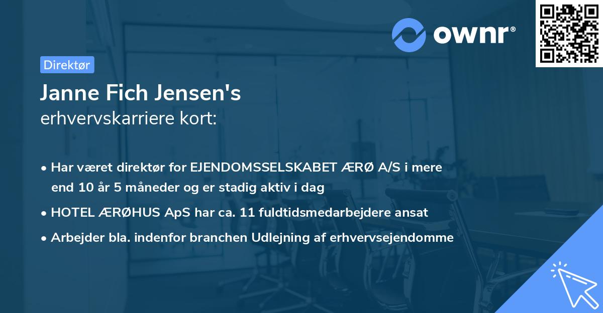 Janne Fich Jensen's erhvervskarriere kort
