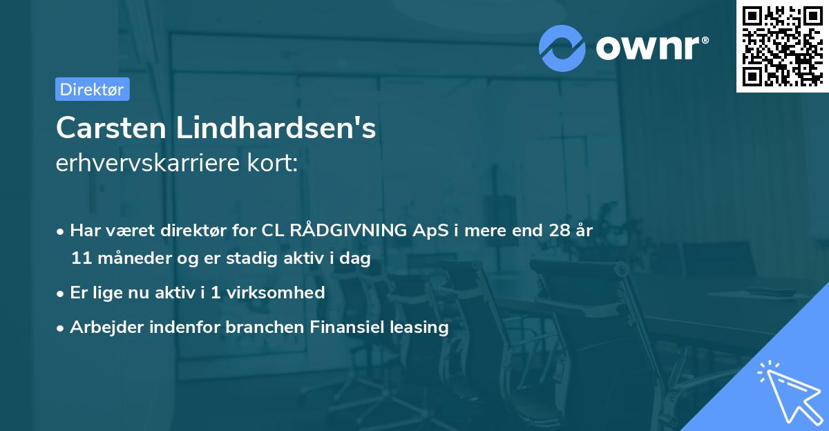 Carsten Lindhardsen's erhvervskarriere kort