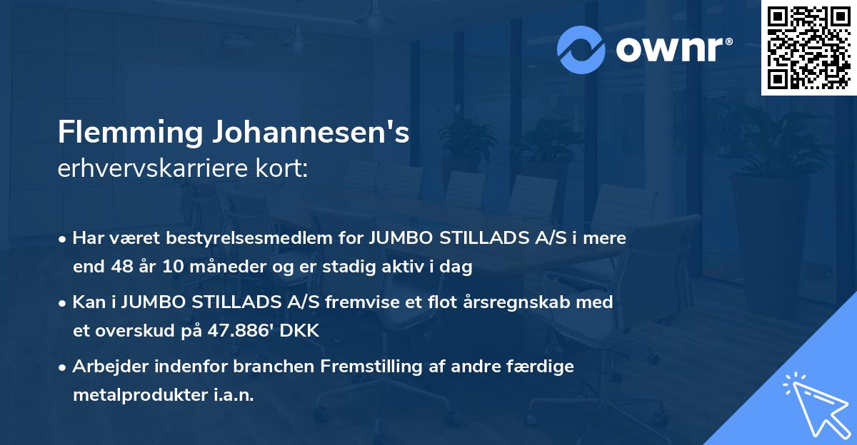 Flemming Johannesen's erhvervskarriere kort