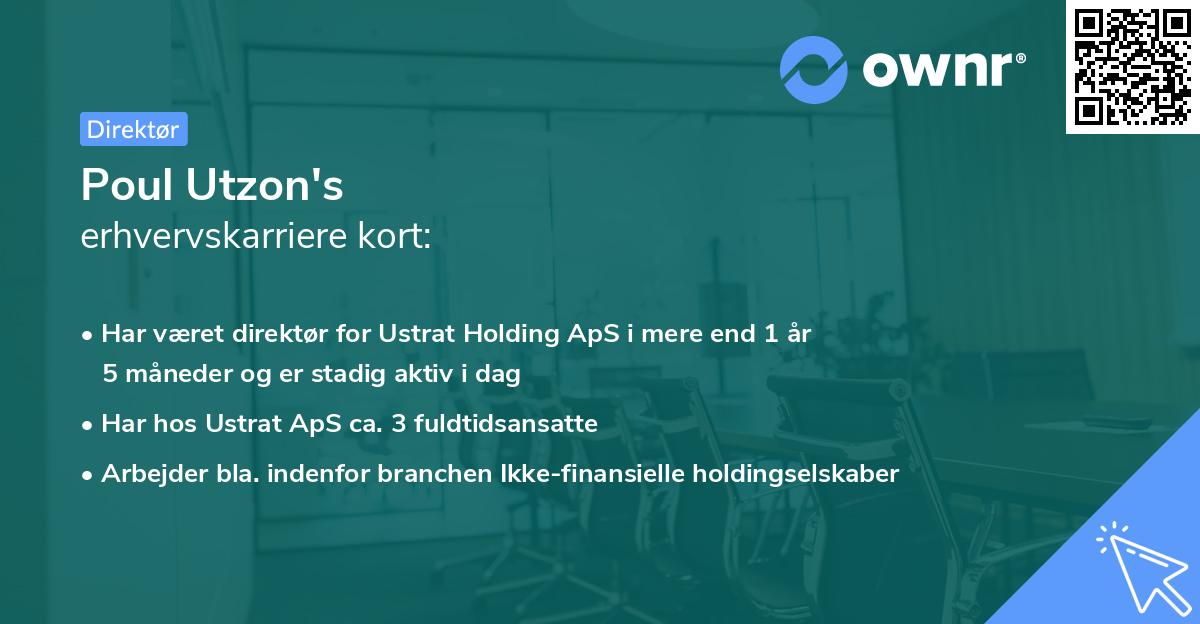 Poul Utzon's erhvervskarriere kort