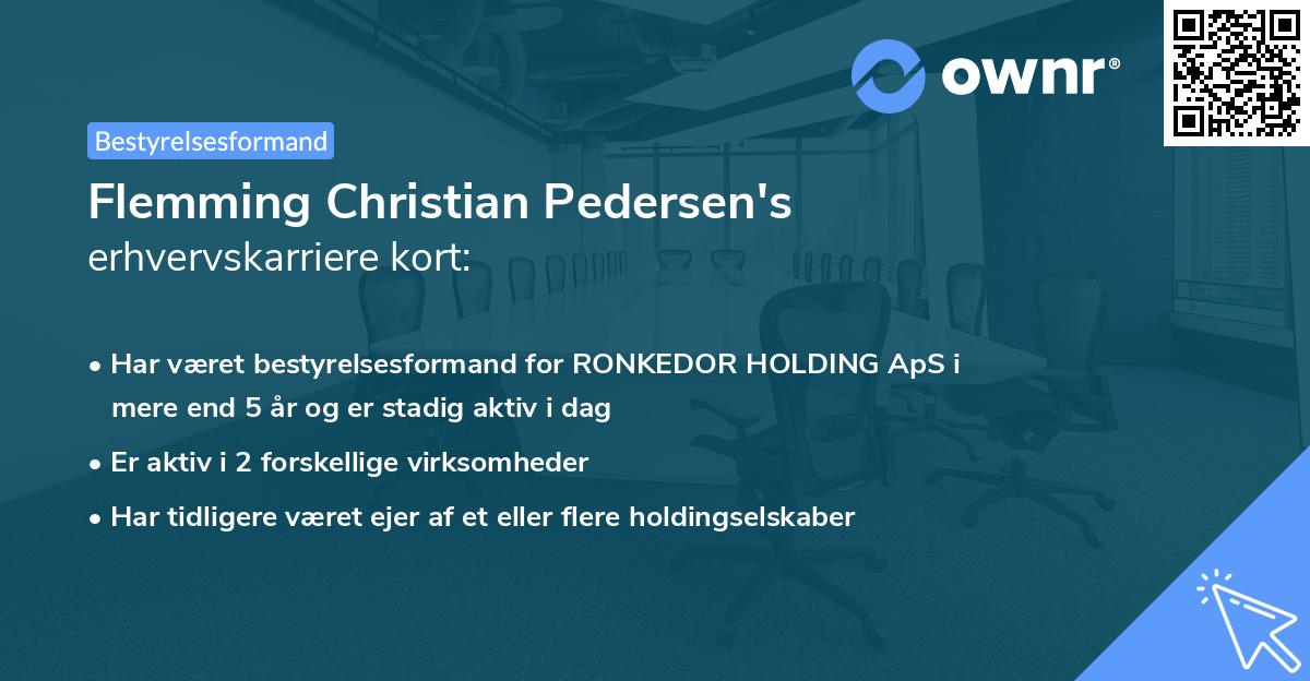 Flemming Christian Pedersen's erhvervskarriere kort