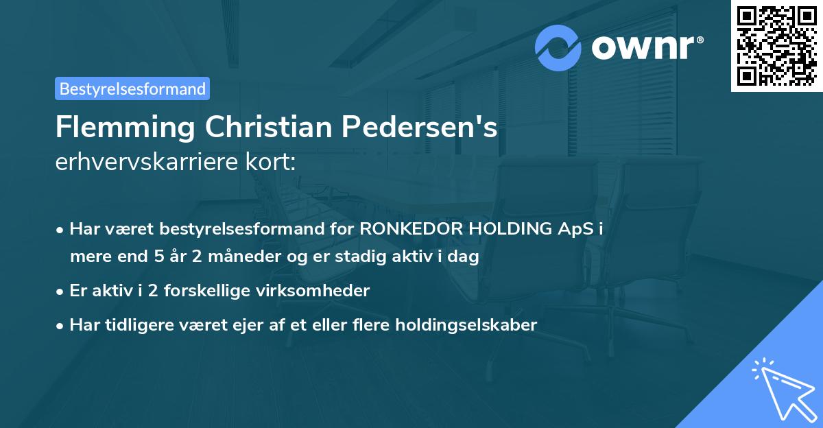 Flemming Christian Pedersen's erhvervskarriere kort