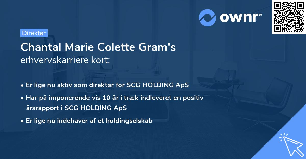 Chantal Marie Colette Gram's erhvervskarriere kort