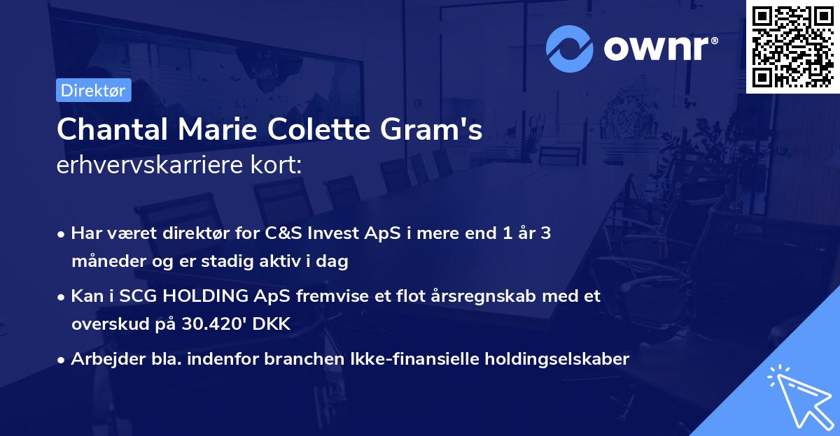 Chantal Marie Colette Gram's erhvervskarriere kort
