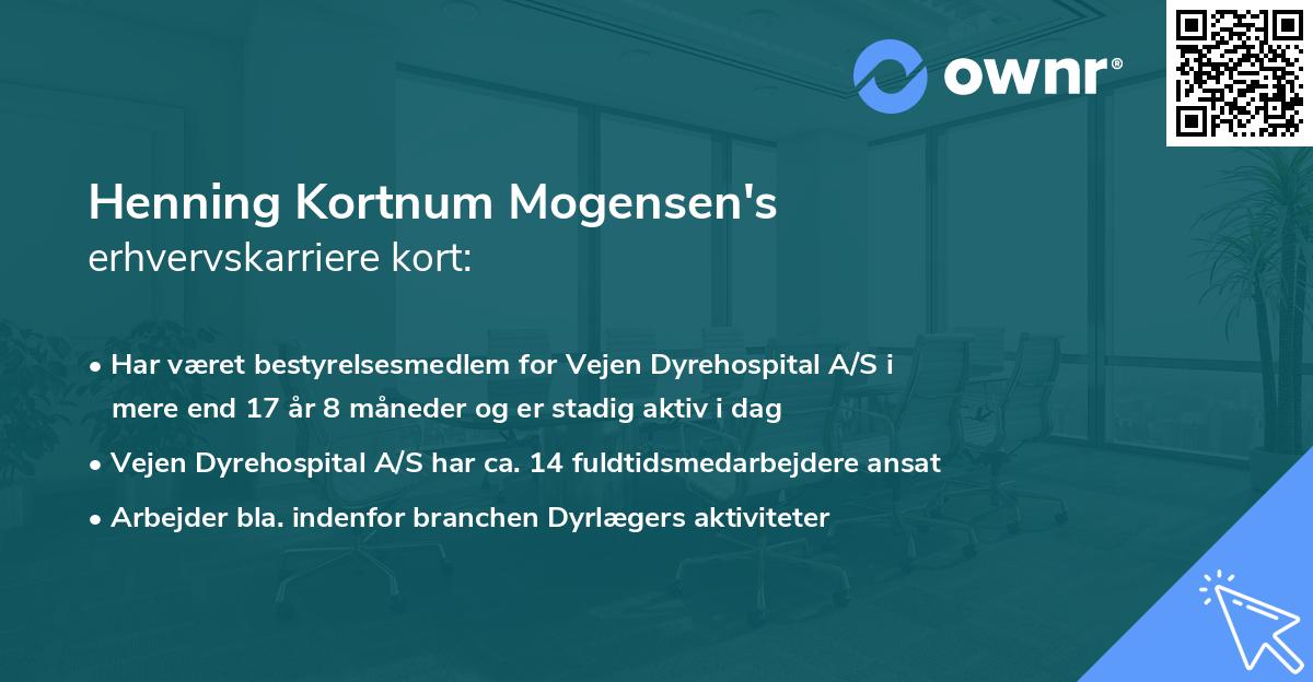 Henning Kortnum Mogensen's erhvervskarriere kort