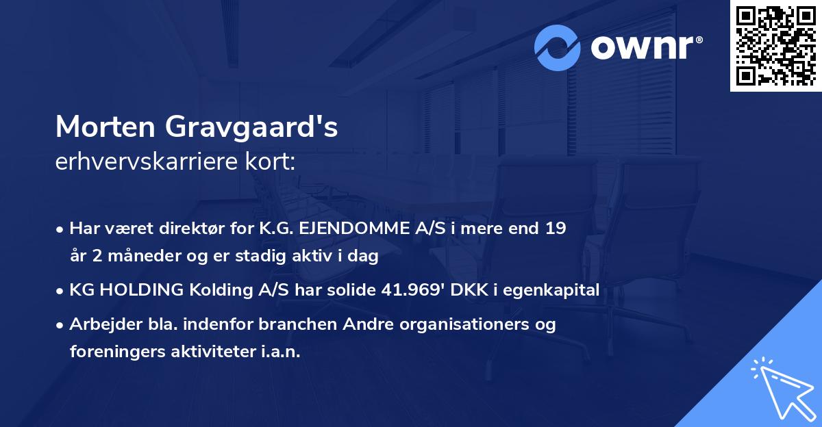 Morten Gravgaard's erhvervskarriere kort