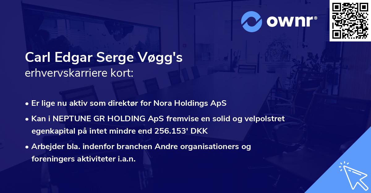 Carl Edgar Serge Vøgg's erhvervskarriere kort