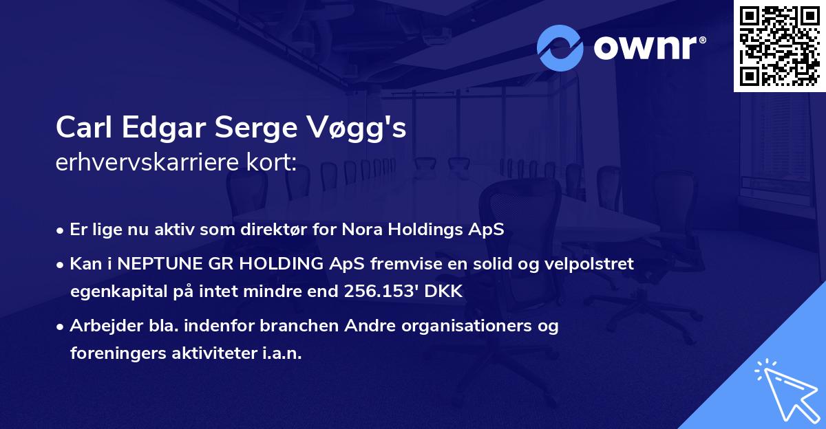 Carl Edgar Serge Vøgg's erhvervskarriere kort