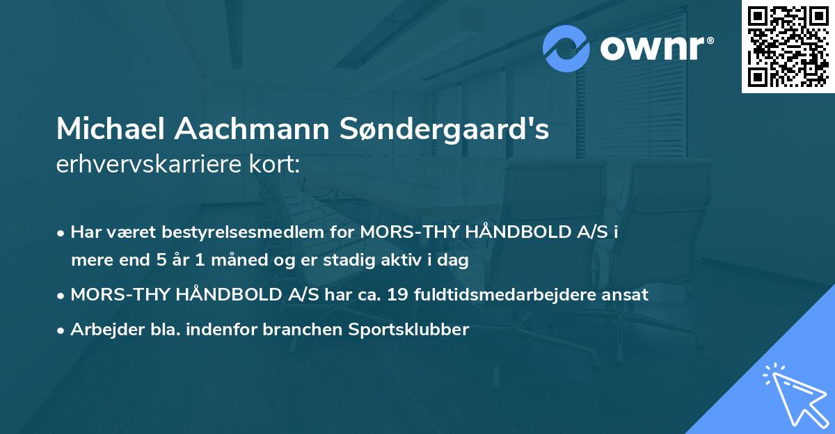 Michael Aachmann Søndergaard's erhvervskarriere kort