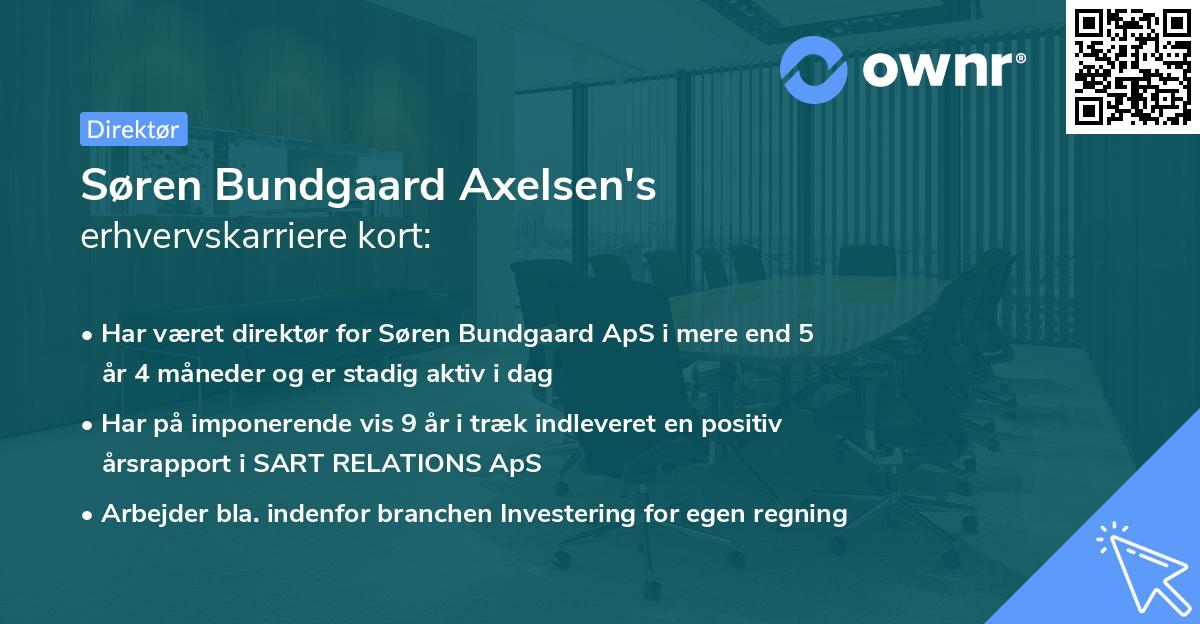 Søren Bundgaard Axelsen's erhvervskarriere kort