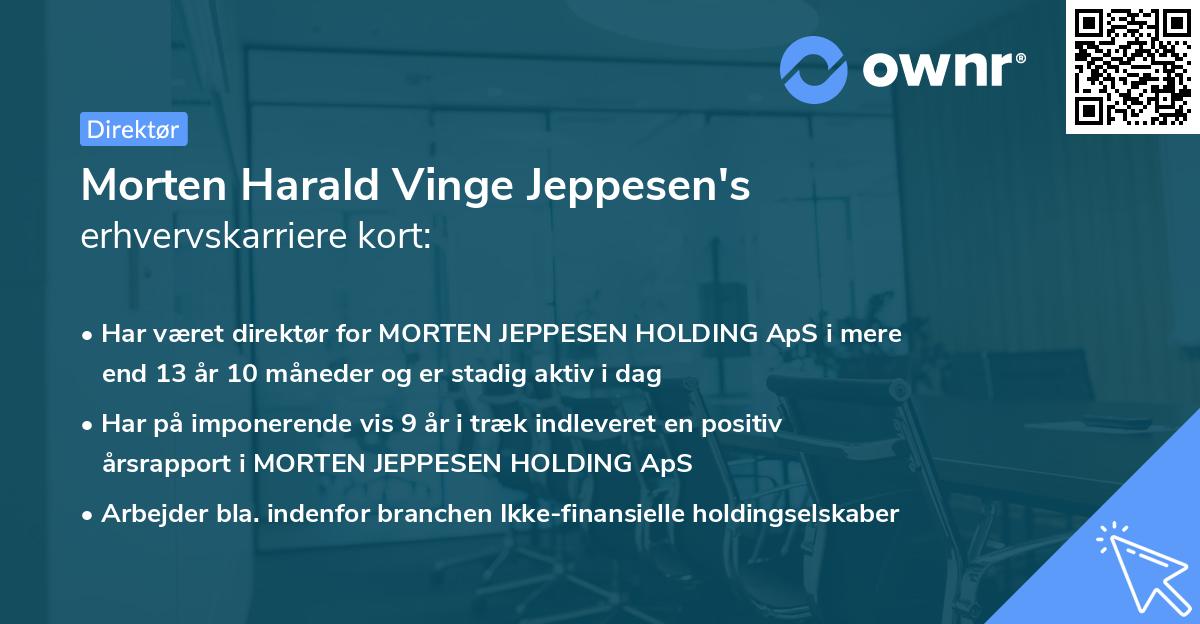 Morten Harald Vinge Jeppesen's erhvervskarriere kort