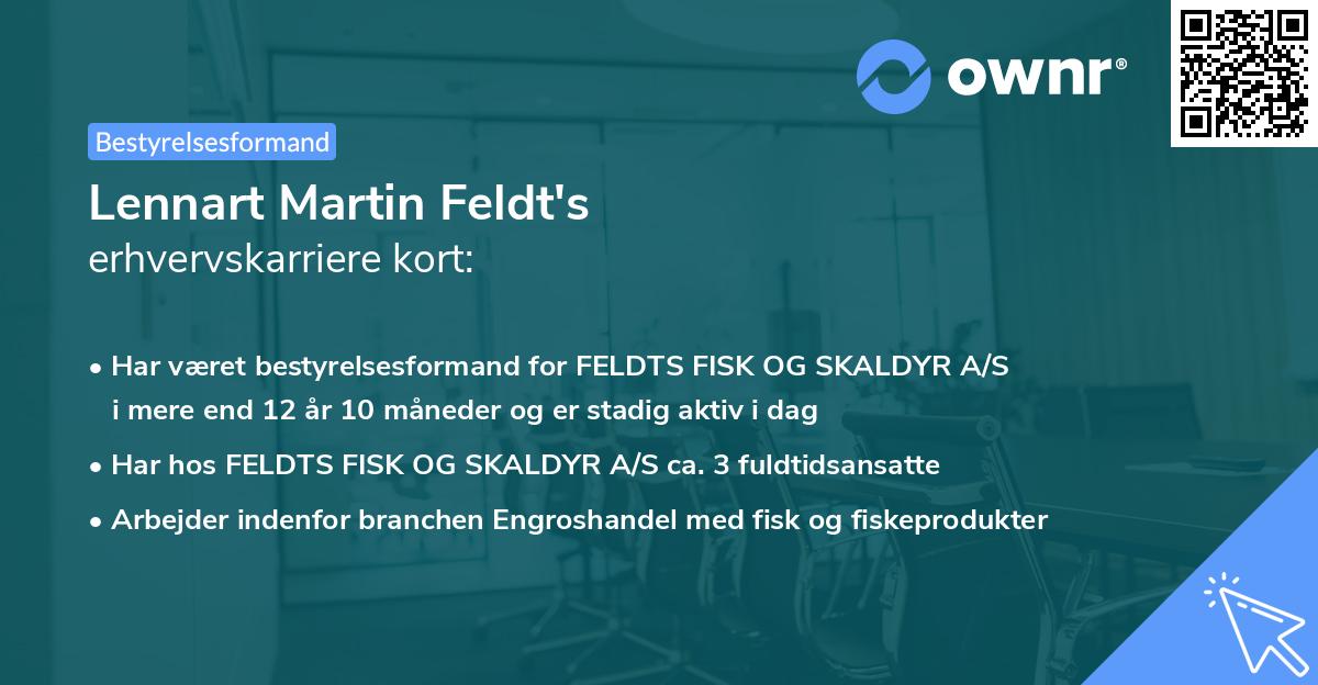 Lennart Martin Feldt's erhvervskarriere kort