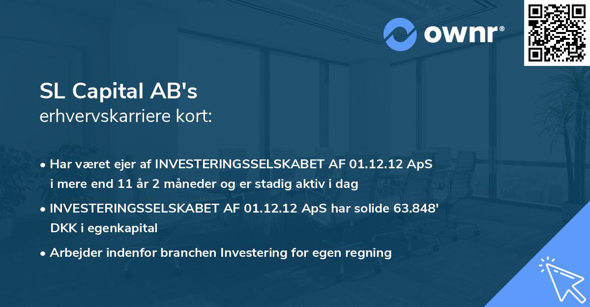 SL Capital AB's erhvervskarriere kort