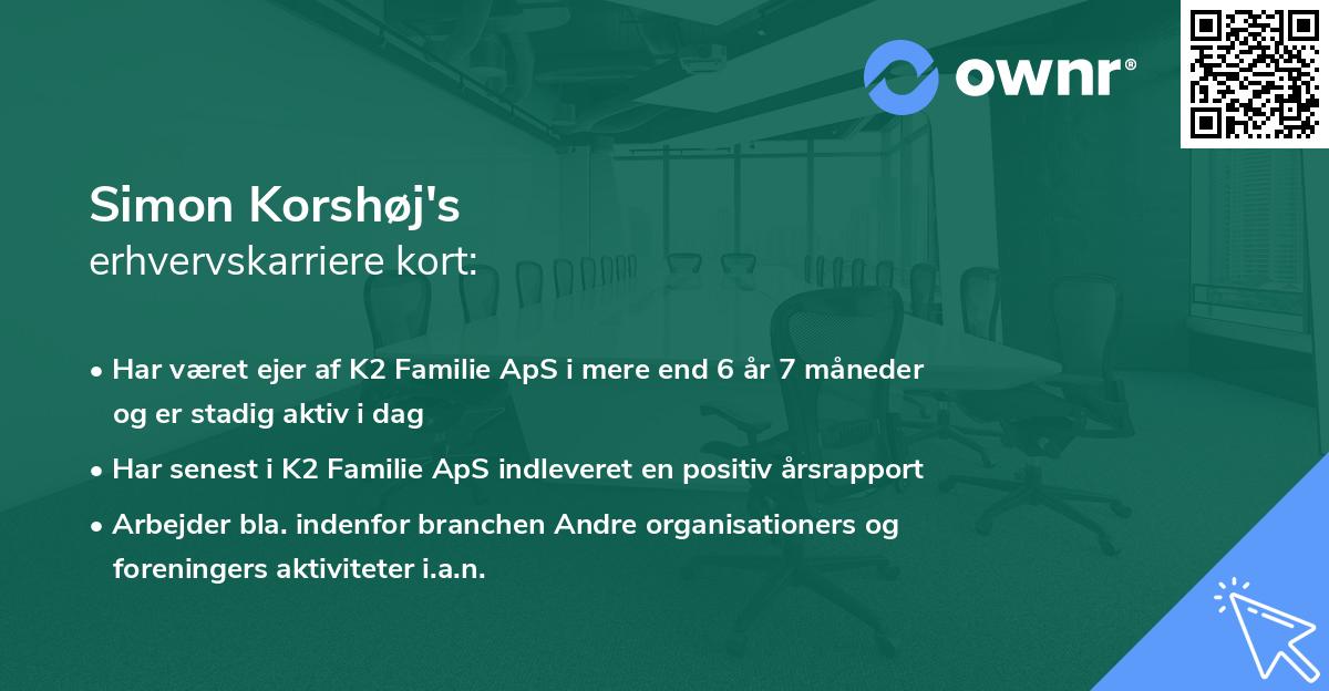 Simon Korshøj's erhvervskarriere kort