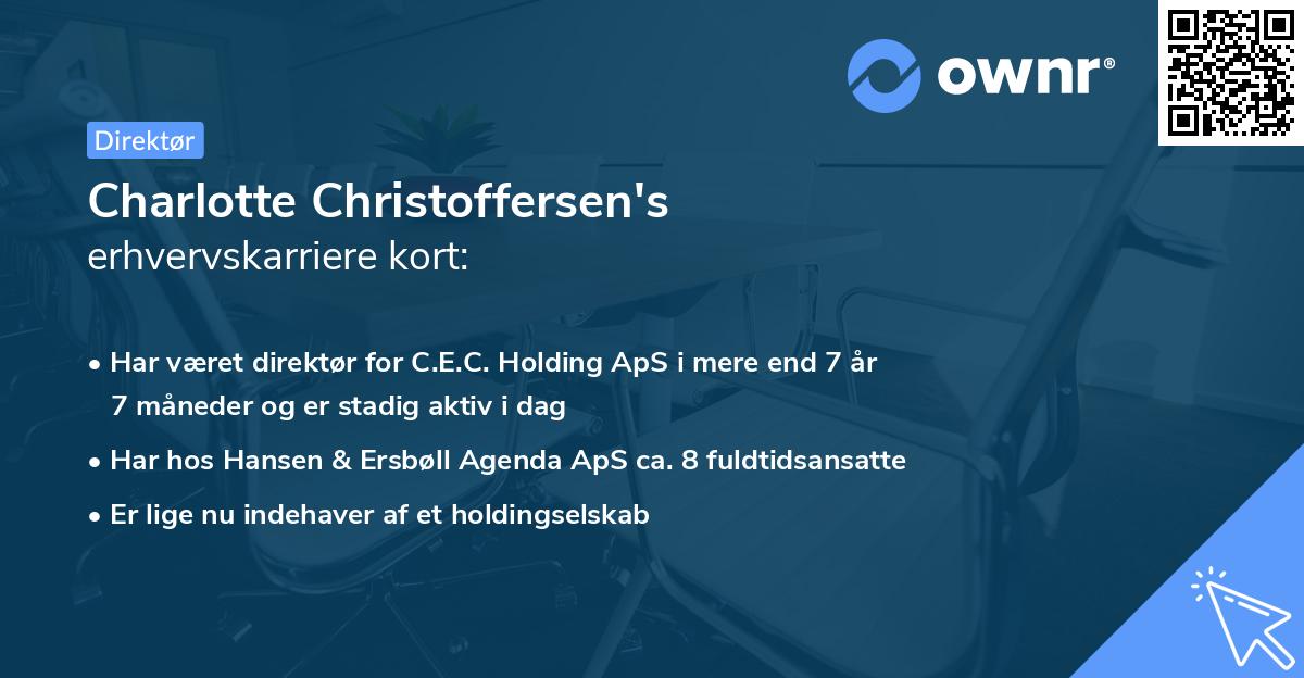 Charlotte Christoffersen's erhvervskarriere kort