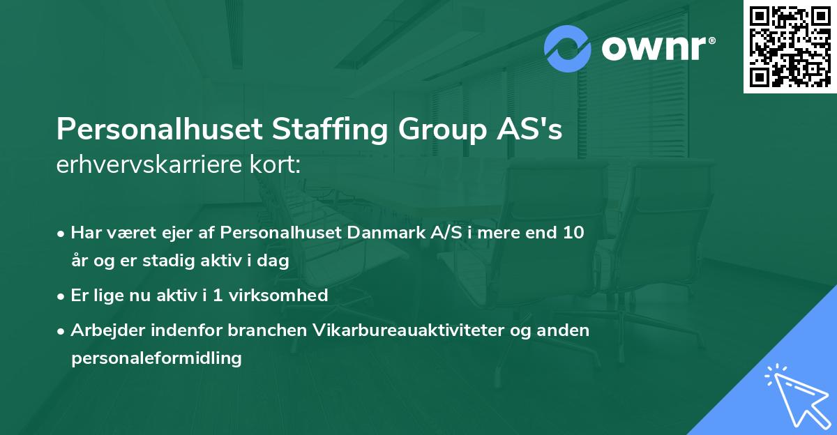 Personalhuset Staffing Group AS's erhvervskarriere kort