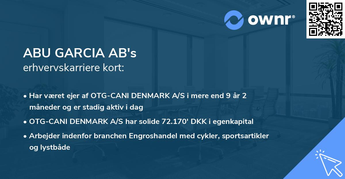 ABU GARCIA AB's erhvervskarriere kort