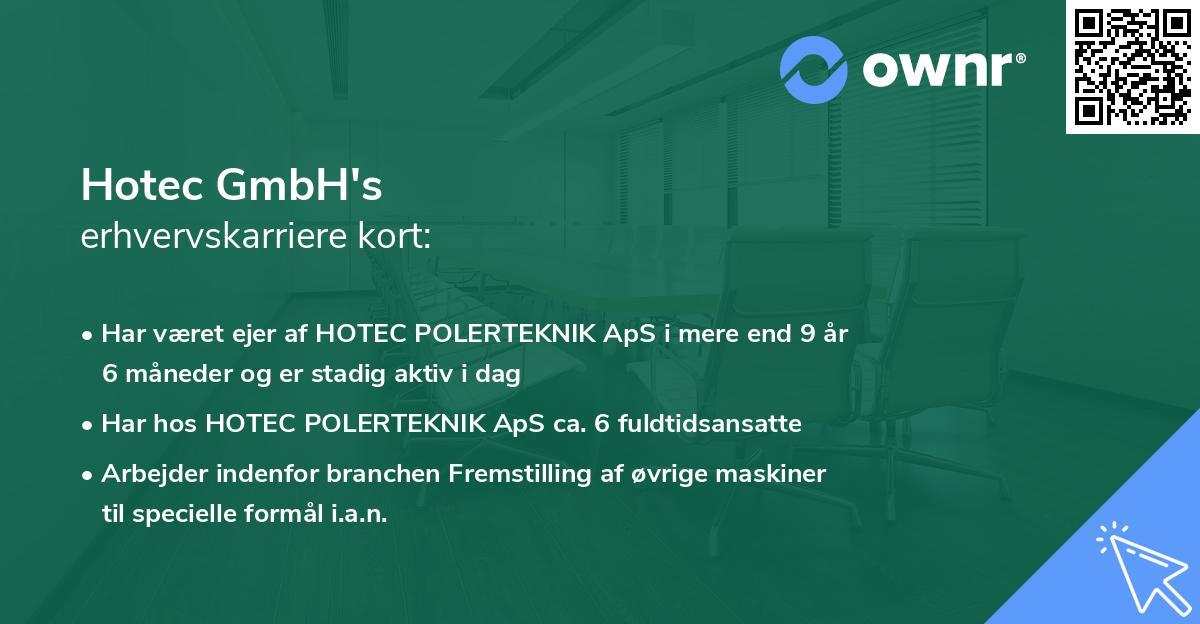 Hotec GmbH's erhvervskarriere kort