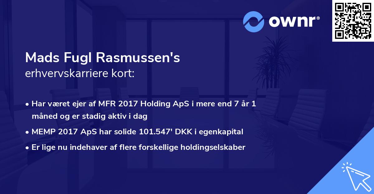 Mads Fugl Rasmussen's erhvervskarriere kort