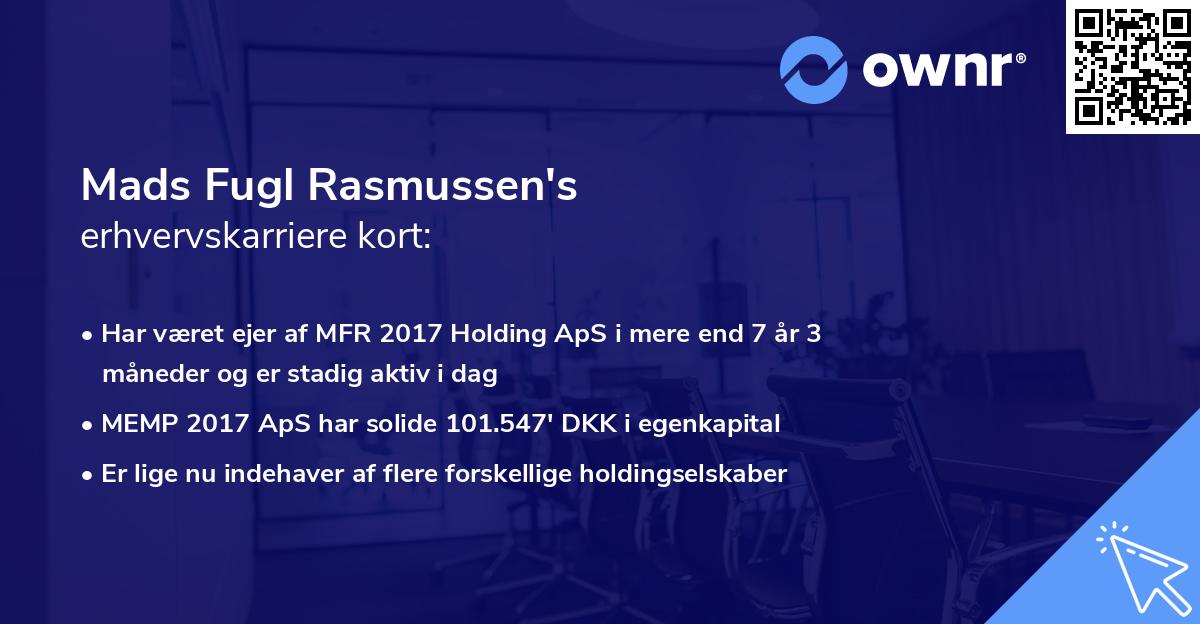 Mads Fugl Rasmussen's erhvervskarriere kort