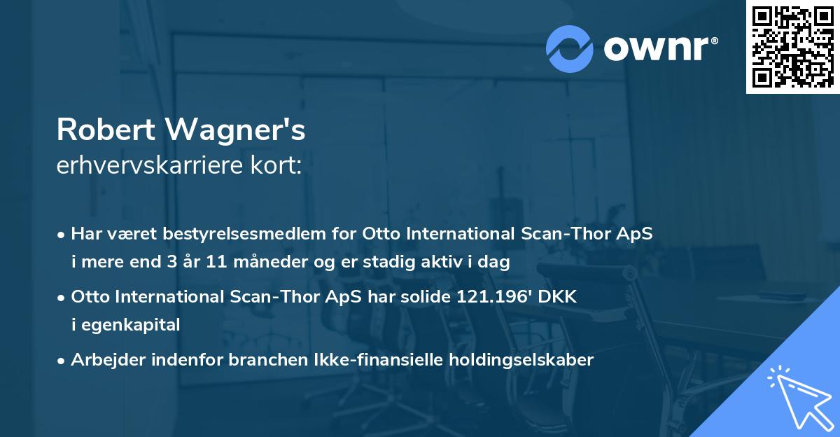 Robert Wagner's erhvervskarriere kort