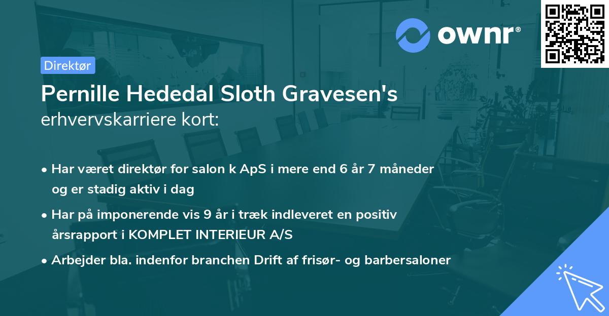 Pernille Hededal Sloth Gravesen's erhvervskarriere kort