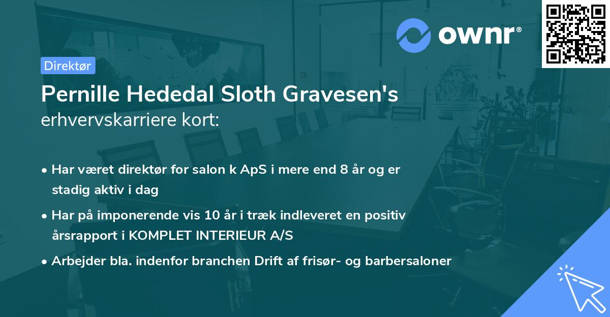 Pernille Hededal Sloth Gravesen's erhvervskarriere kort
