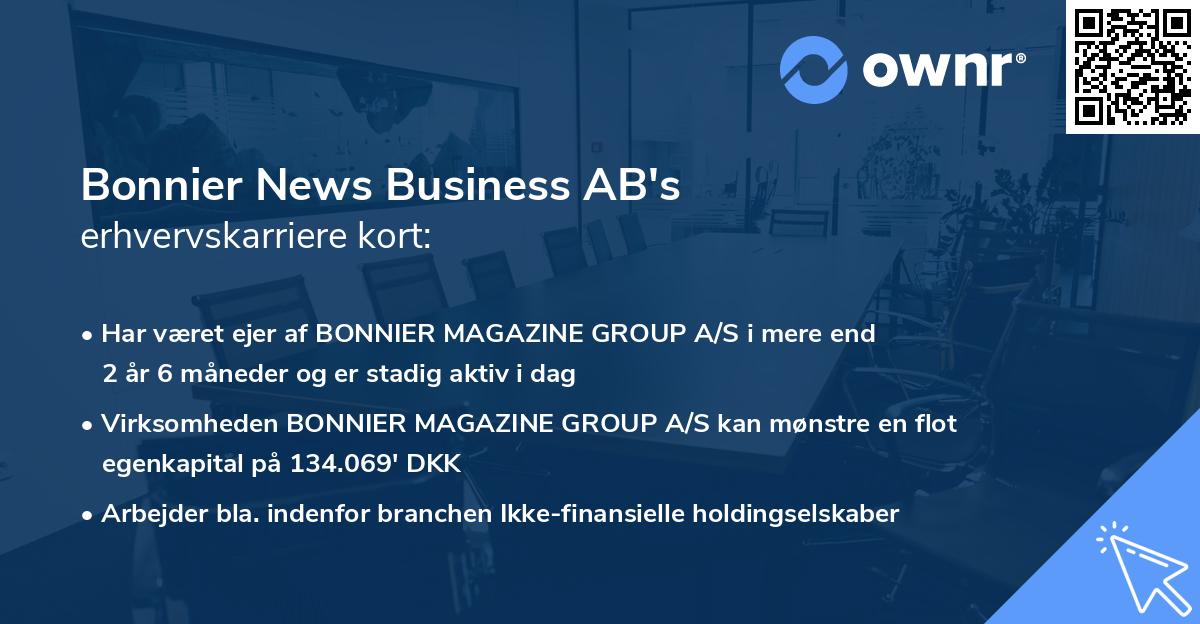 Bonnier News Business AB's erhvervskarriere kort