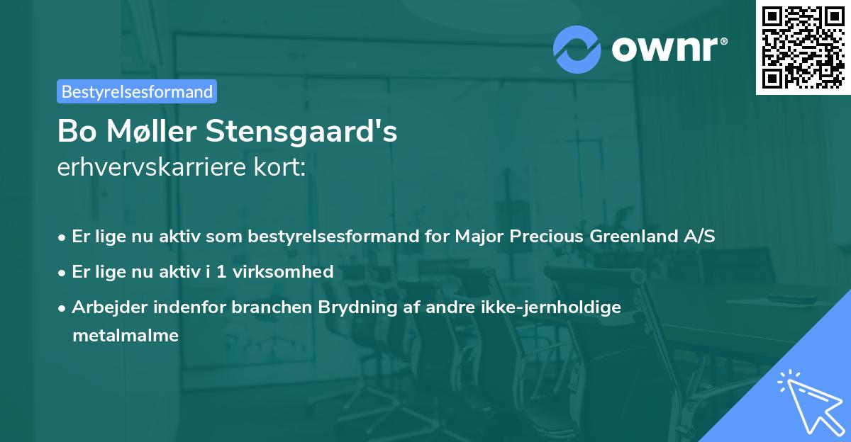 Bo Møller Stensgaard's erhvervskarriere kort
