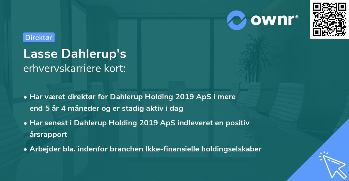 Lasse Dahlerup's erhvervskarriere kort
