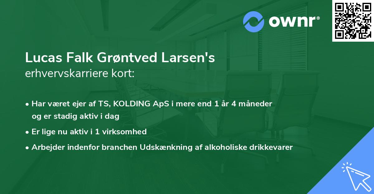 Lucas Falk Grøntved Larsen's erhvervskarriere kort