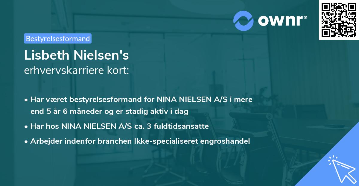 Lisbeth Nielsen's erhvervskarriere kort