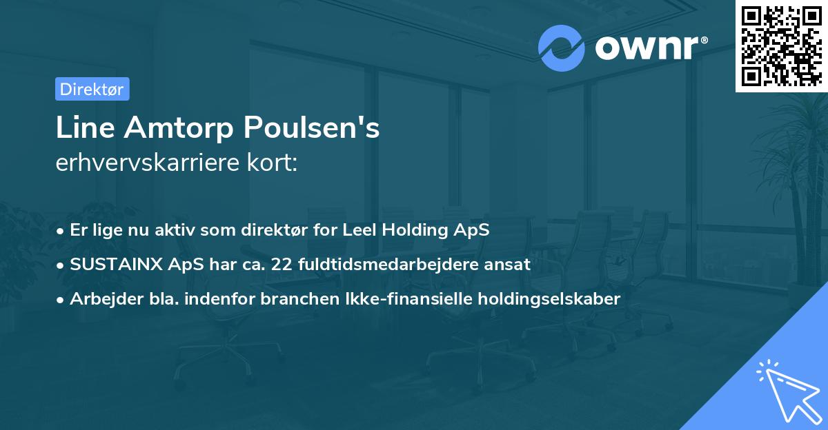Line Amtorp Poulsen's erhvervskarriere kort